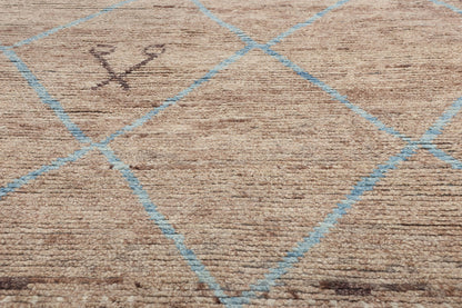 8 x 11 Modern Earth-Tone Moroccan Trellis Rug 31201