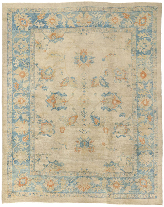 9 x 12 Modern Turkish Oushak Rug 53613