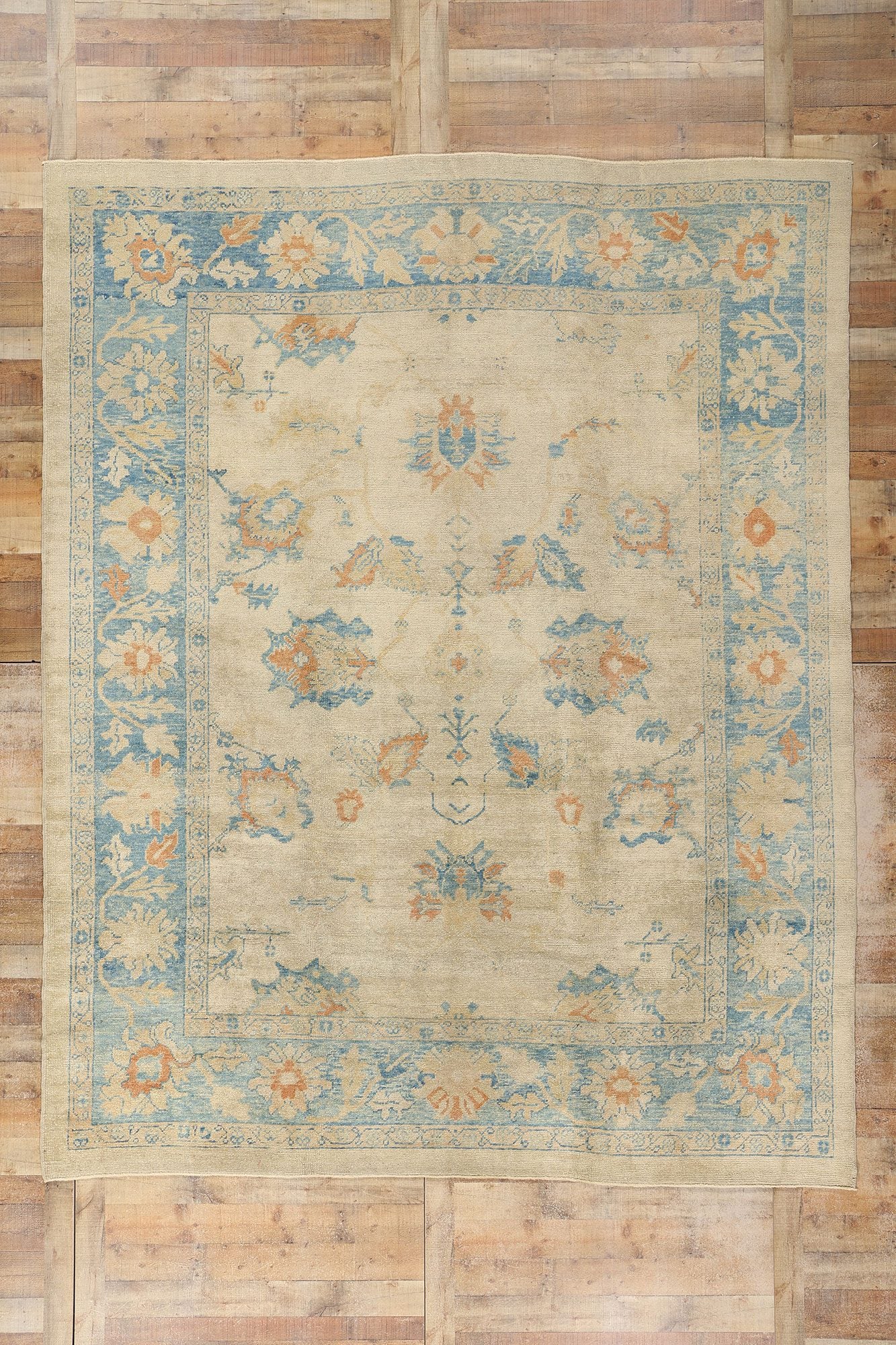 9 x 12 Modern Turkish Oushak Rug 53613