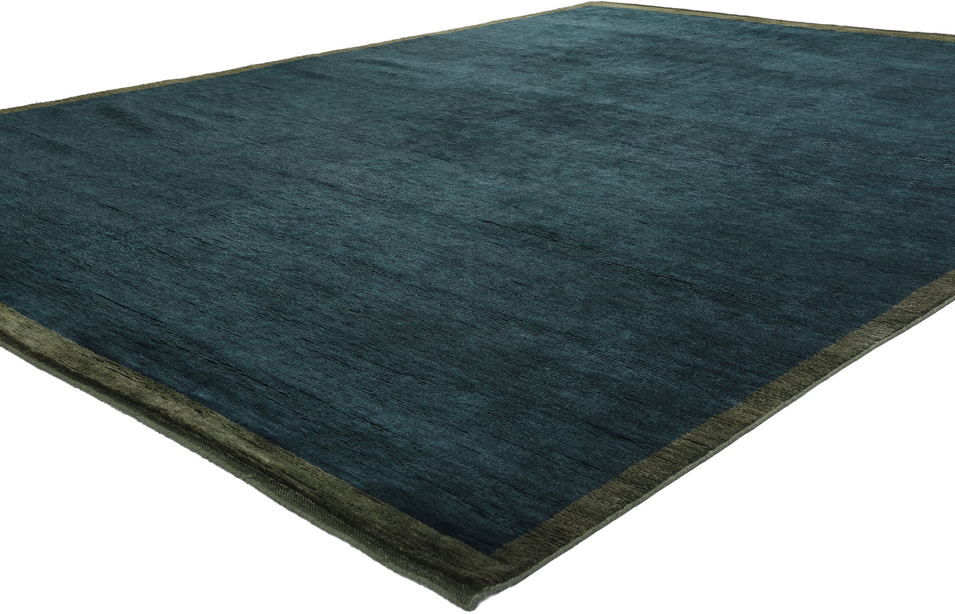 9 x 12 Modern Dark Teal Moroccan Rug 31326