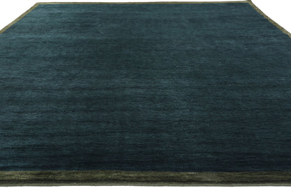 9 x 12 Modern Dark Teal Moroccan Rug 31326