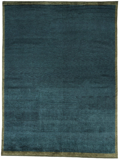 9 x 12 Modern Dark Teal Moroccan Rug 31326