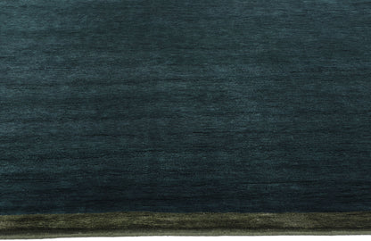 9 x 12 Modern Dark Teal Moroccan Rug 31326