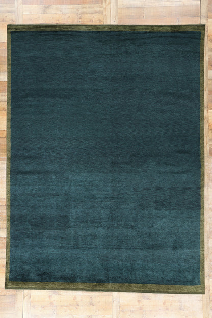 9 x 12 Modern Dark Teal Moroccan Rug 31326