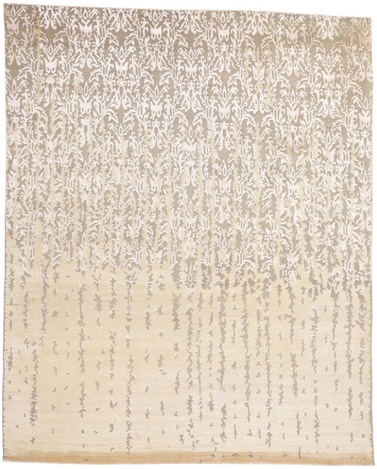 8 x 10 Modern Erased Damask Rug 31135