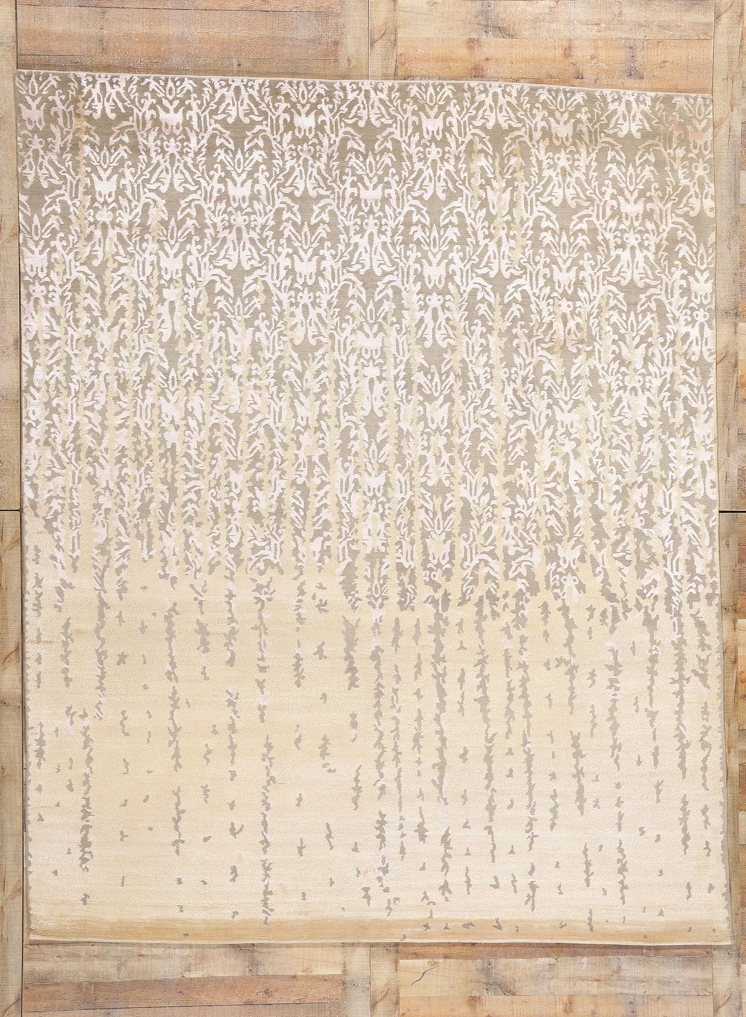 8 x 10 Modern Erased Damask Rug 31135