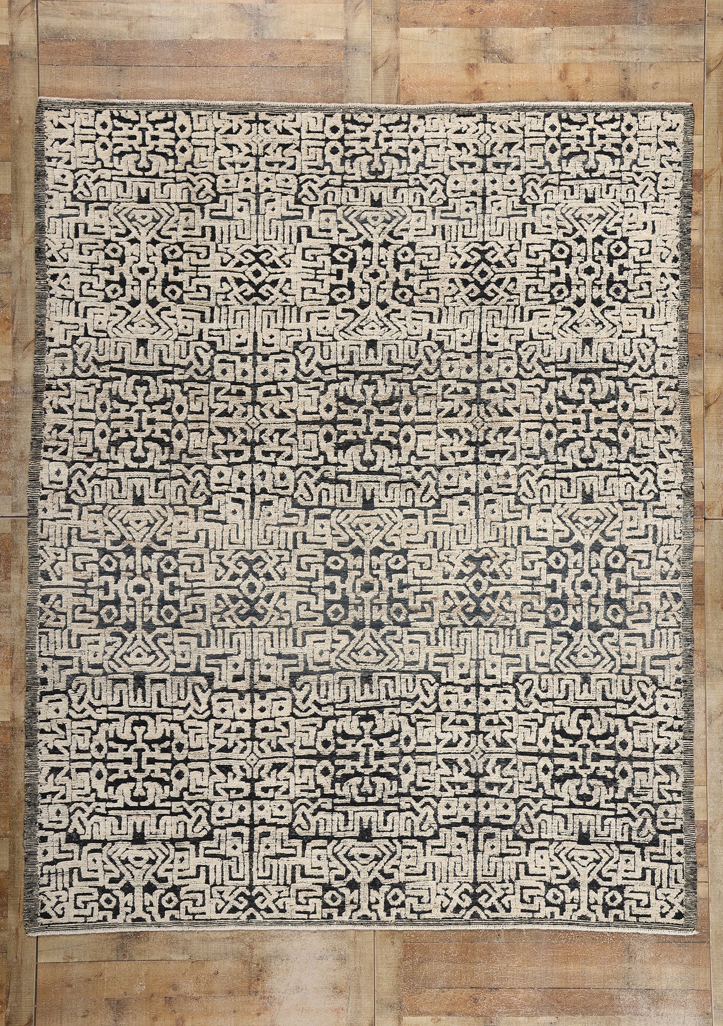 8 x 10 Modern Geometric Moroccan High-Low Rug 81085