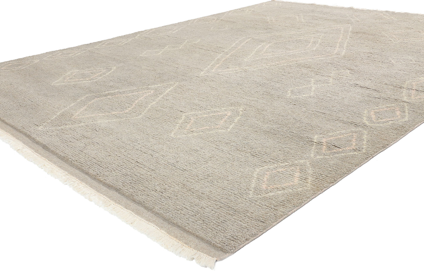 8 x 11 Modern Tribal Gray Moroccan Rug 31276