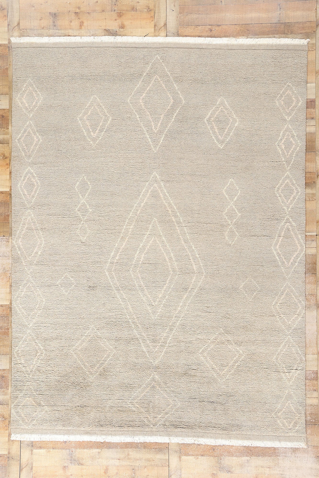 8 x 11 Modern Tribal Gray Moroccan Rug 31276