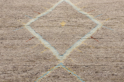9 x 12 Modern Tribal Gray Moroccan Rug 31293