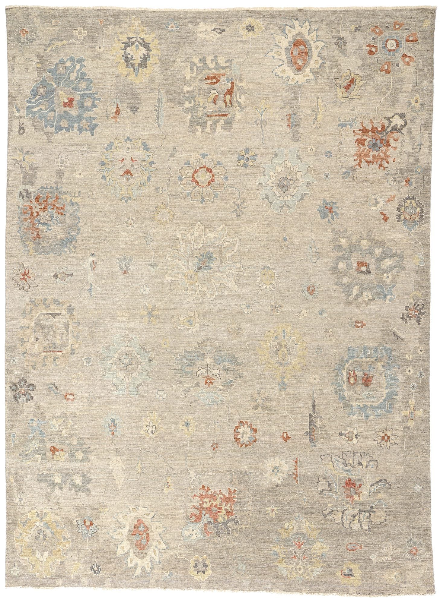 9 x 12 Modern Gray Oushak Rug 31052