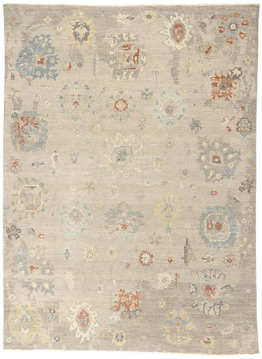 9 x 12 Modern Gray Oushak Rug 31052