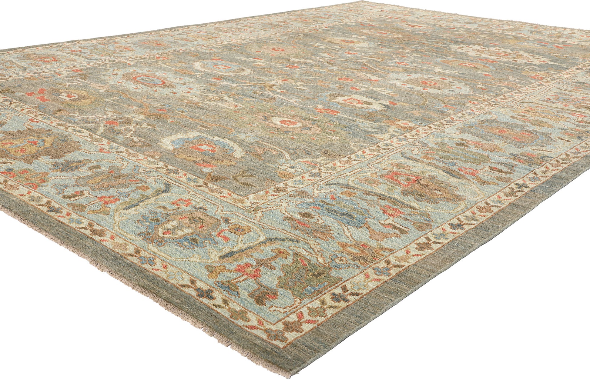 10 x 14 Modern Gray Persian Sultanabad Rug 61286