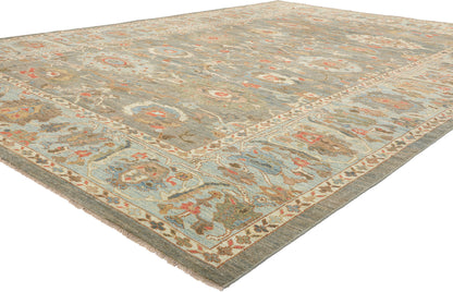 10 x 14 Modern Gray Persian Sultanabad Rug 61286