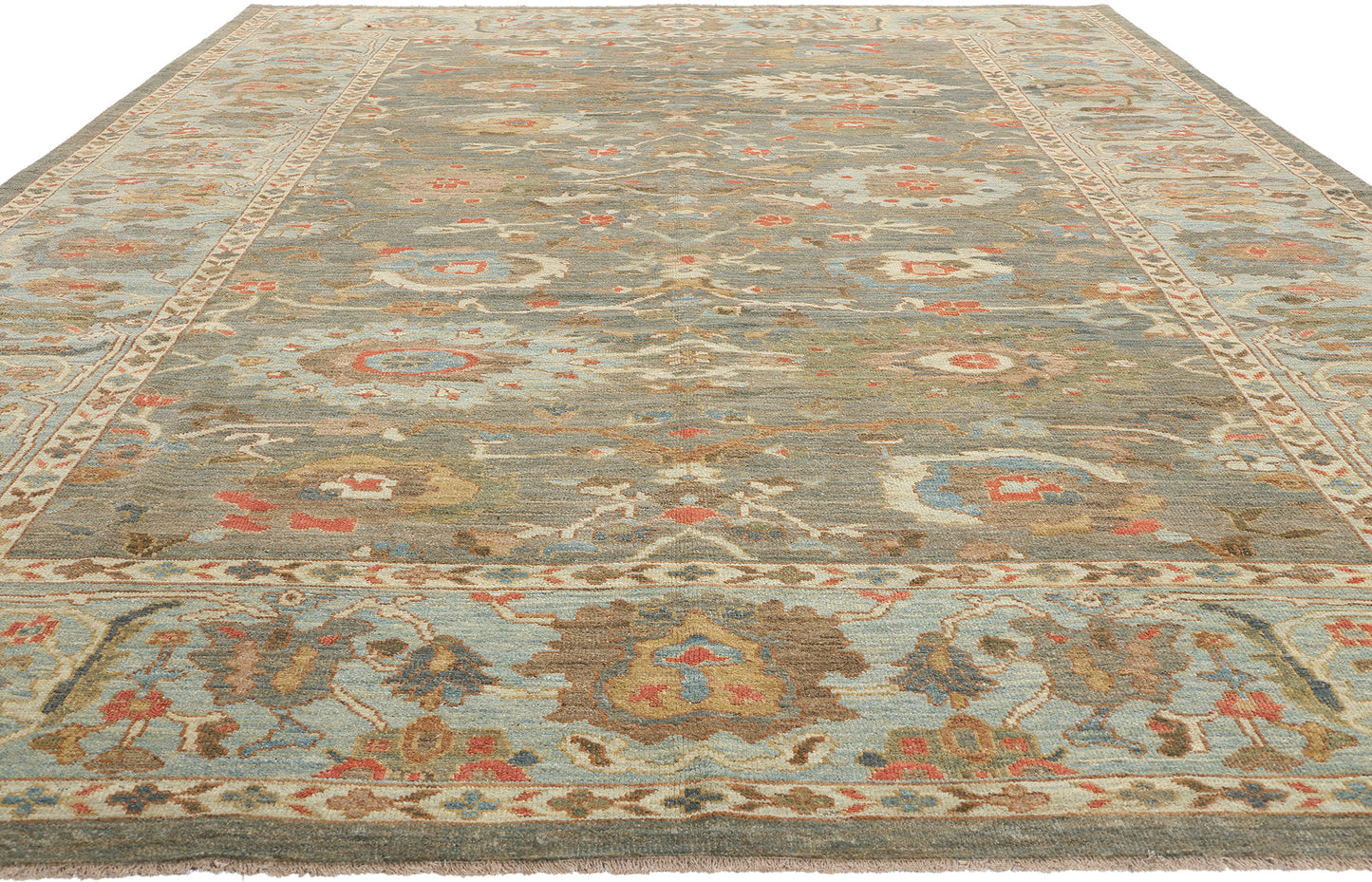 10 x 14 Modern Gray Persian Sultanabad Rug 61286