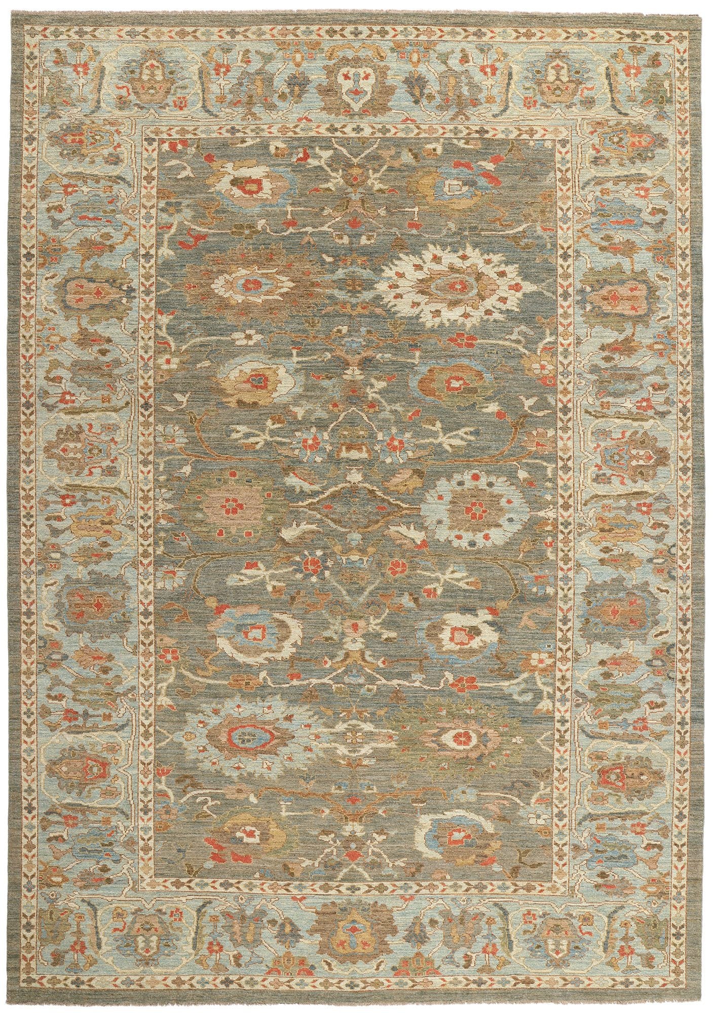 10 x 14 Modern Gray Persian Sultanabad Rug 61286