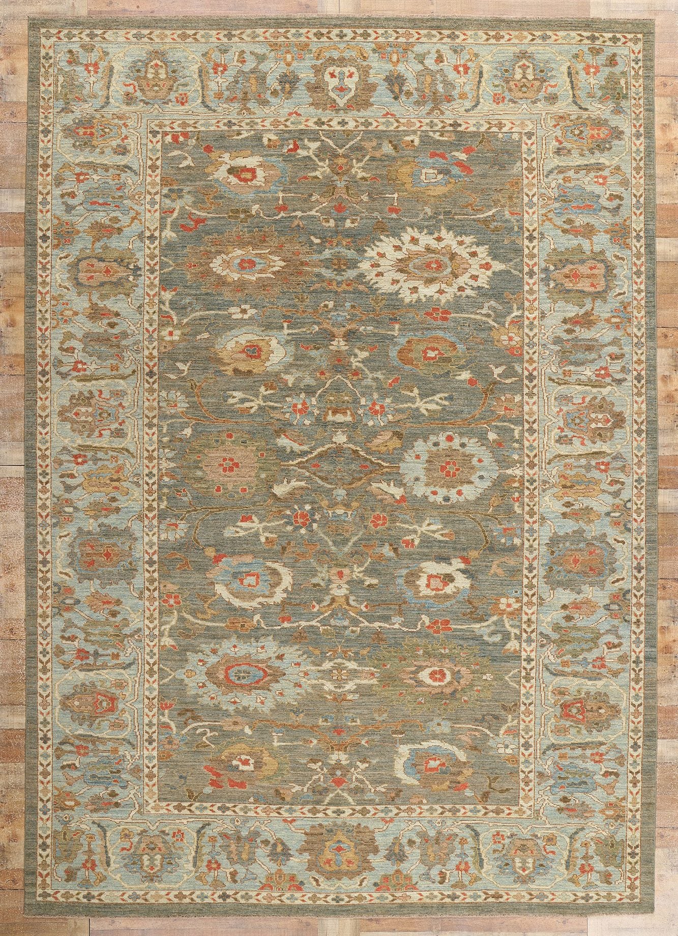 10 x 14 Modern Gray Persian Sultanabad Rug 61286