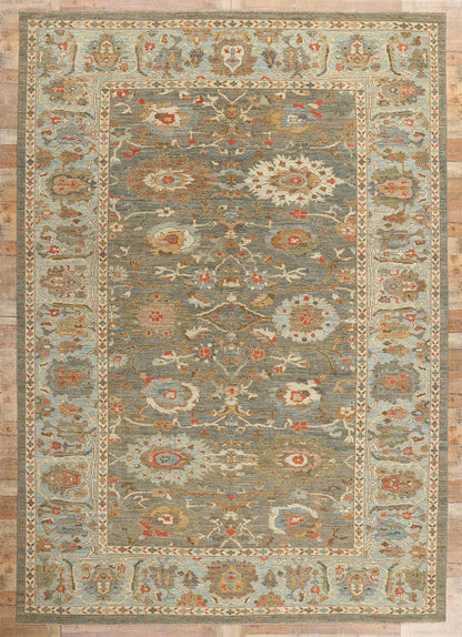 10 x 14 Modern Gray Persian Sultanabad Rug 61286