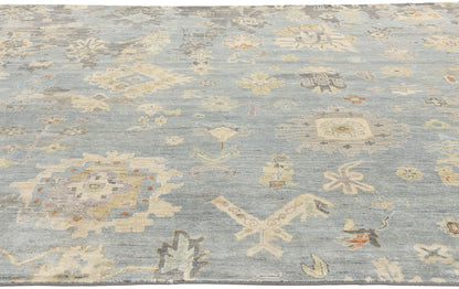 9 x 9 Modern Gray Square Oushak Rug 31059