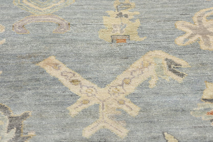 9 x 9 Modern Gray Square Oushak Rug 31059