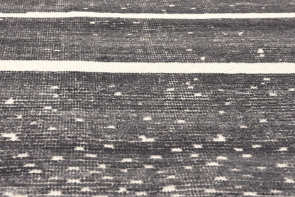 9 x 12 Modern Gray Geometric High-Low Rug 30986