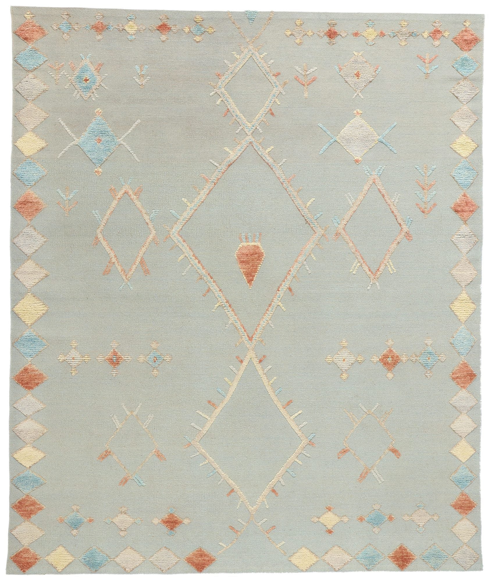 8 x 10 Modern Tribal Moroccan High-Low Rug 31262