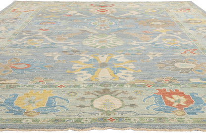10 x 12 Modern Blue Persian Sultanabad Rug 61291