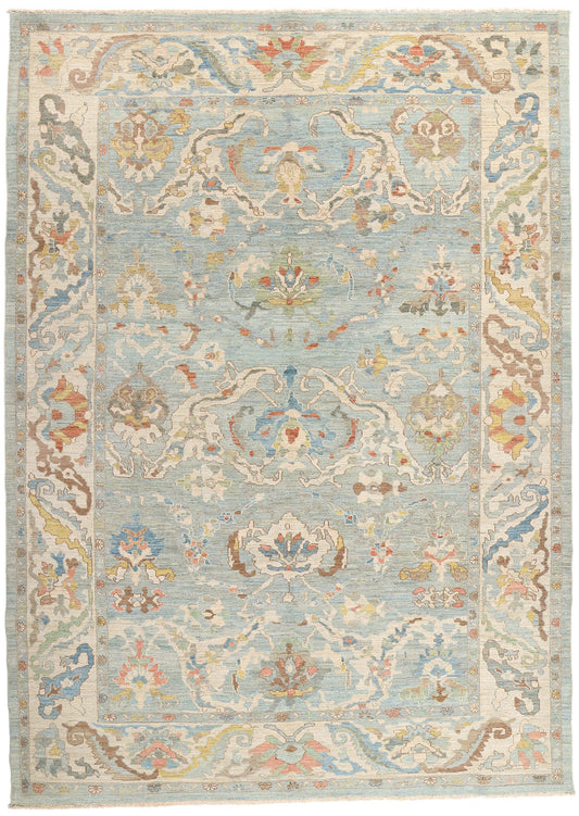 10 x 14 Modern Light Blue Persian Sultanabad Rug 61296
