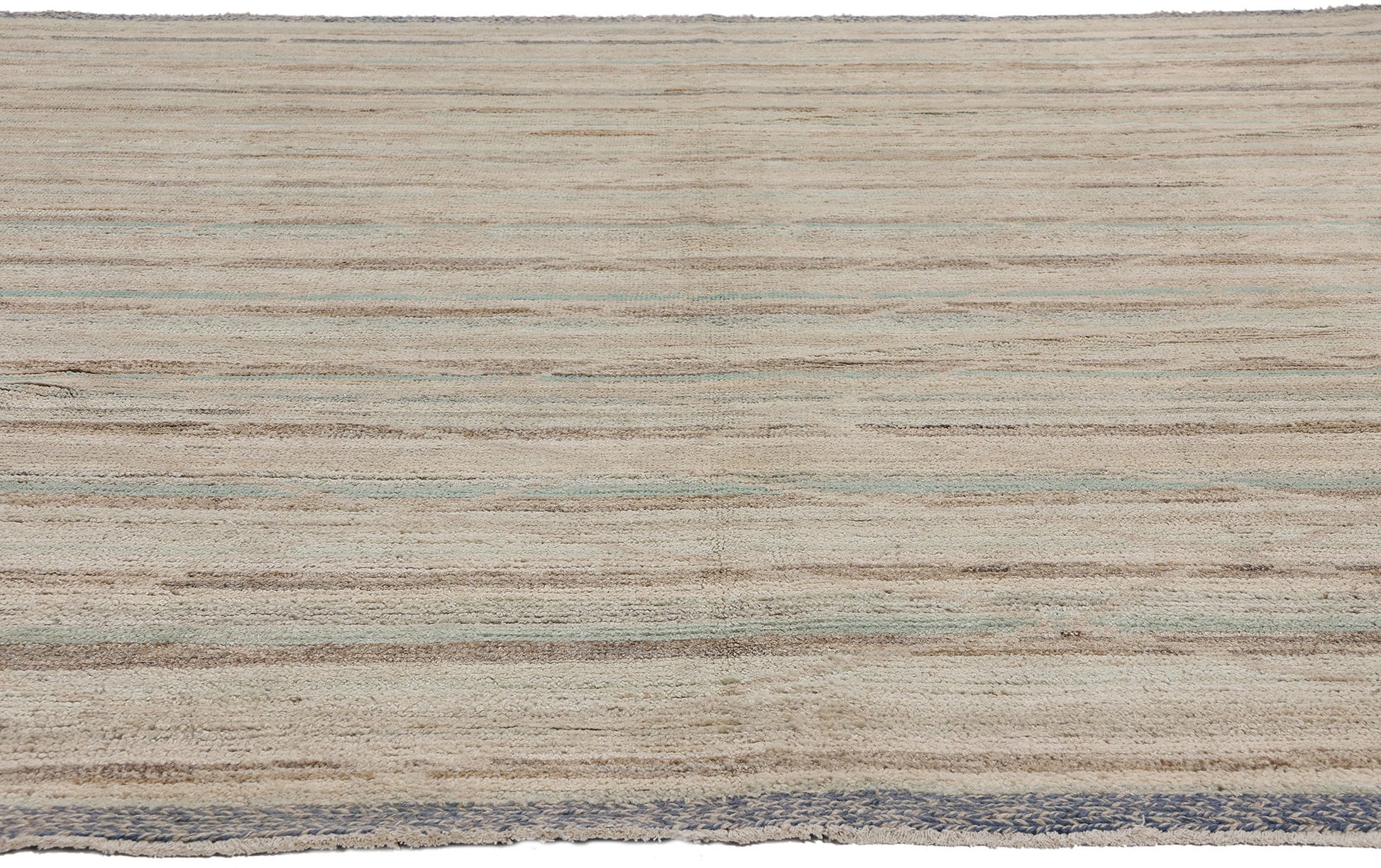 9 x 11 Modern Boho Tonal Striped Moroccan Rug 81078