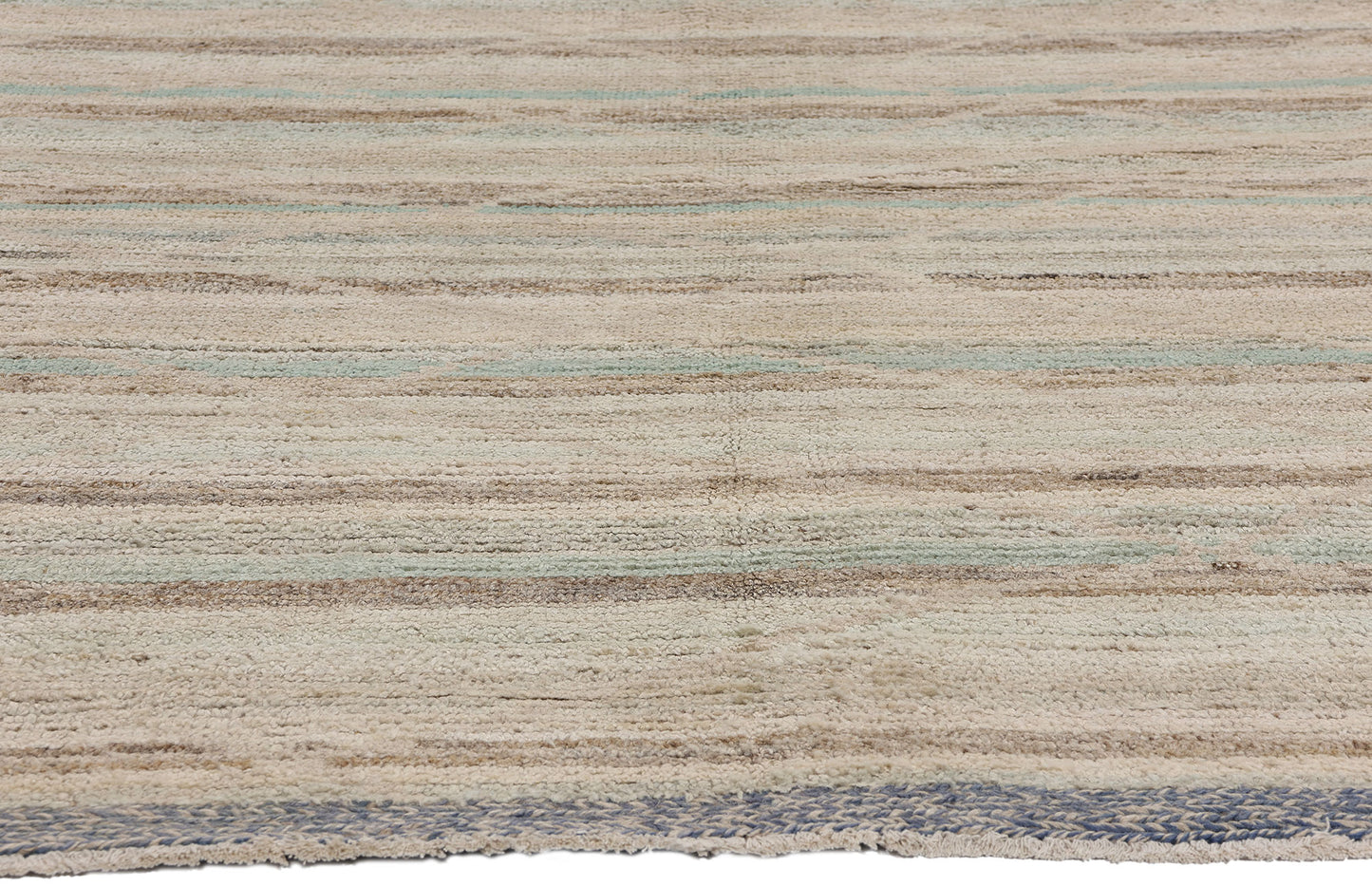9 x 11 Modern Boho Tonal Striped Moroccan Rug 81078