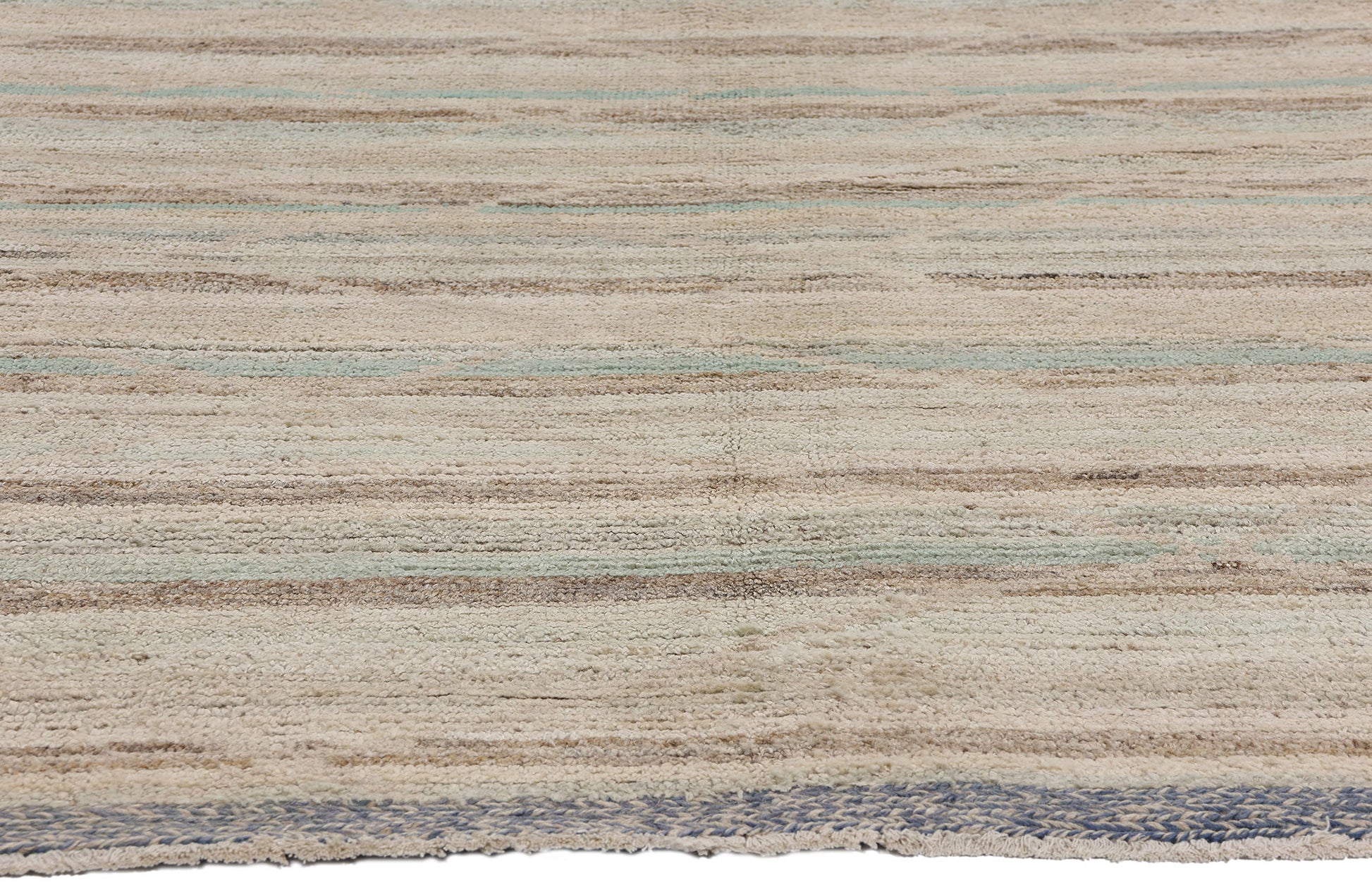 9 x 11 Modern Boho Tonal Striped Moroccan Rug 81078