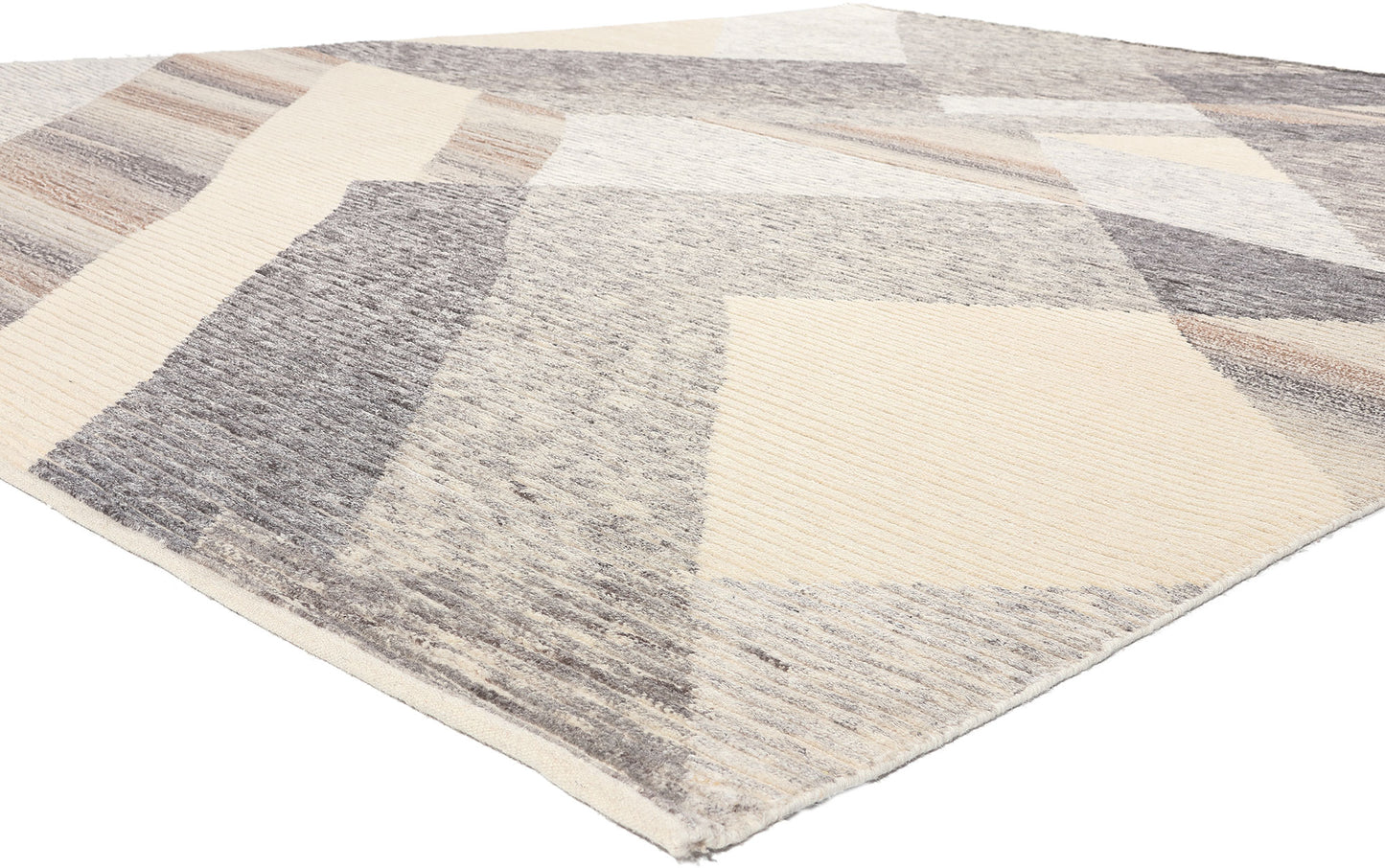 9 x 12 Earth-Tone Abstract Moroccan Rug 30984