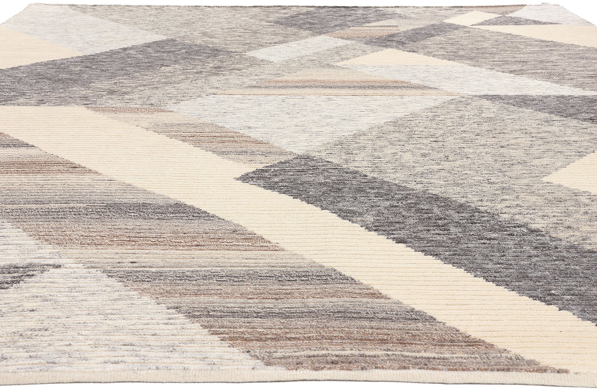 9 x 12 Earth-Tone Abstract Moroccan Rug 30984