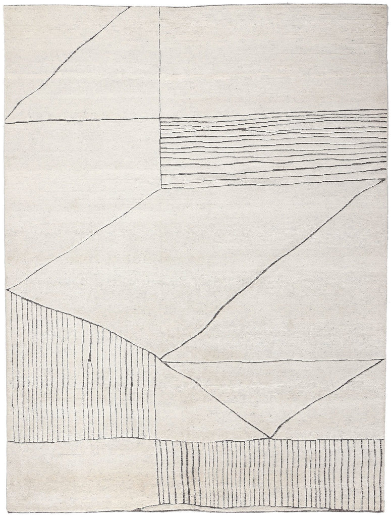 9 x 12 Minimalist Abstract Moroccan Rug 30983