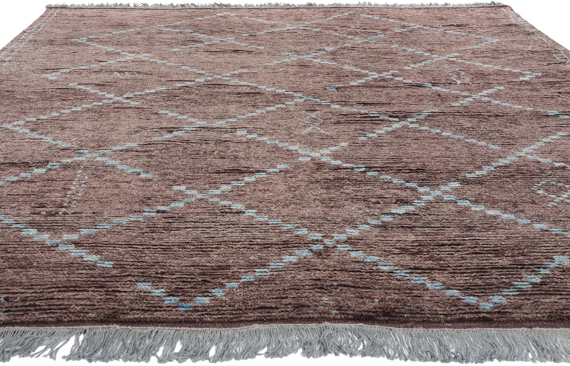 8 x 10 Modern Aubergine Moroccan Trellis Rug 31200