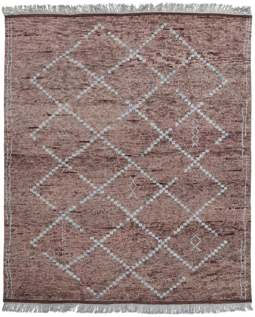 8 x 10 Modern Aubergine Moroccan Trellis Rug 31200