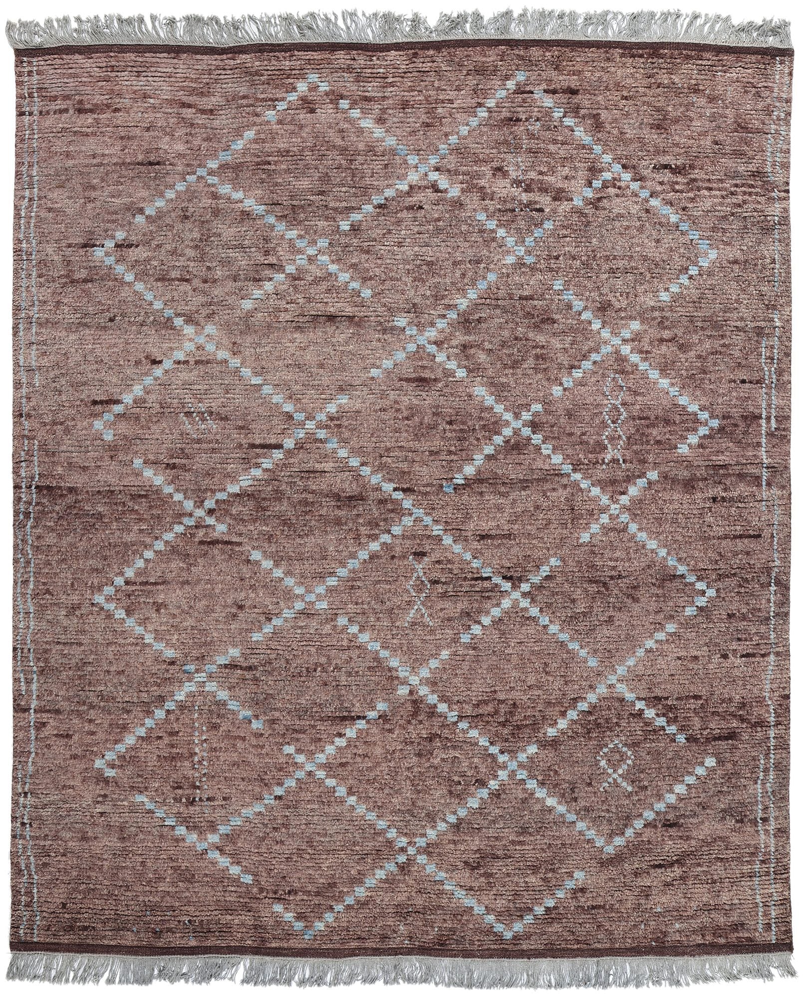 8 x 10 Modern Aubergine Moroccan Trellis Rug 31200
