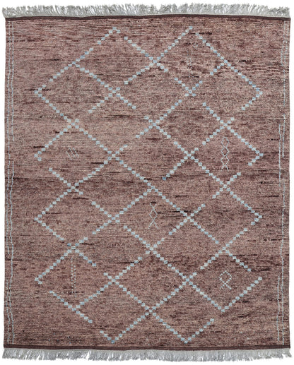 8 x 10 Modern Aubergine Moroccan Trellis Rug 31200