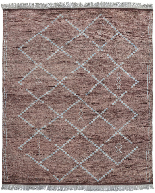 8 x 10 Modern Aubergine Moroccan Trellis Rug 31200