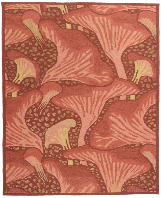 10 x 12 Modern Moser Mushroom Biophilic Kilim Rug 31099