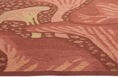 10 x 12 Modern Moser Mushroom Biophilic Kilim Rug 31099