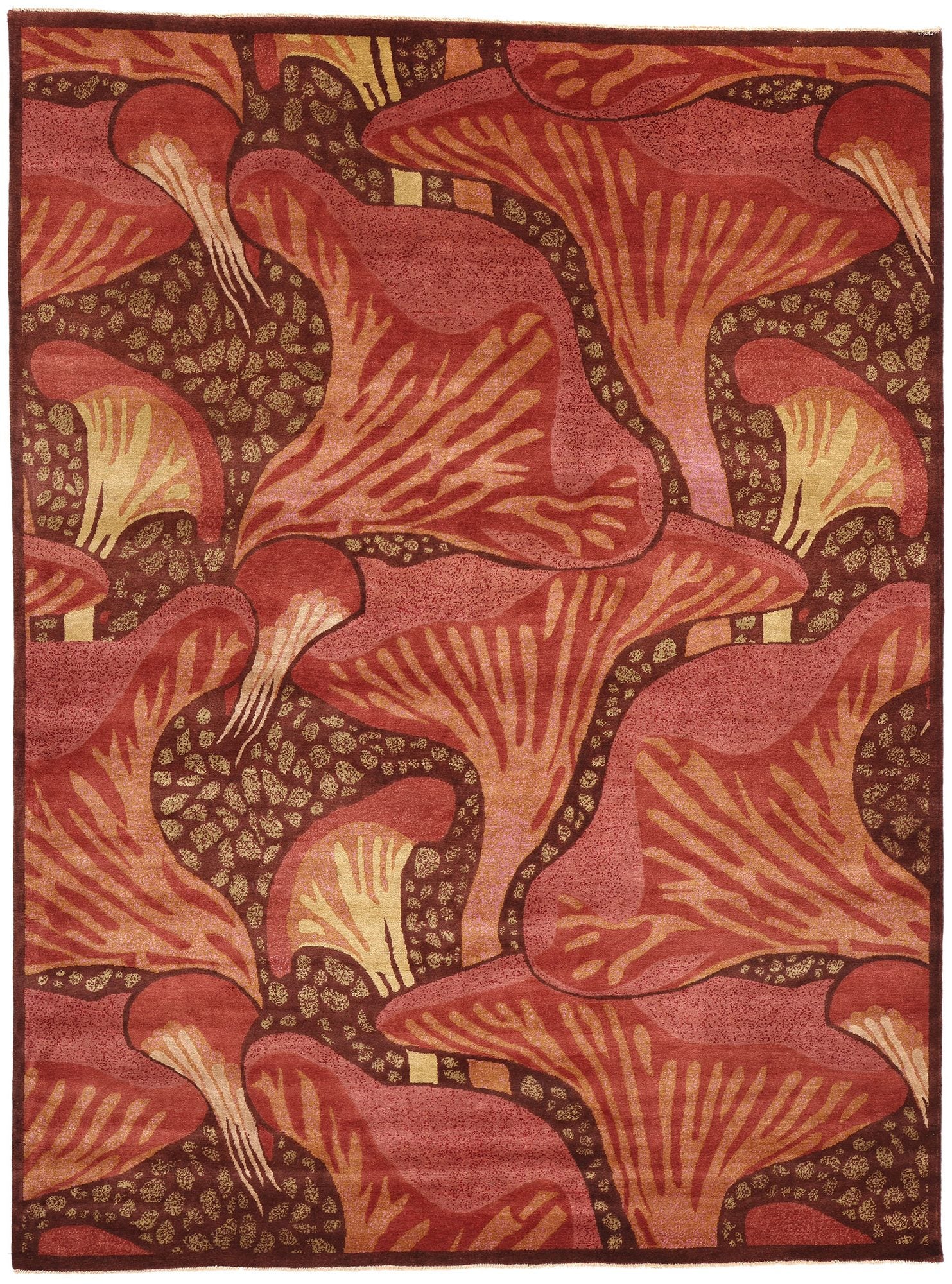 9 x 12 Modern Moser Mushroom Biophilic Rug 31091