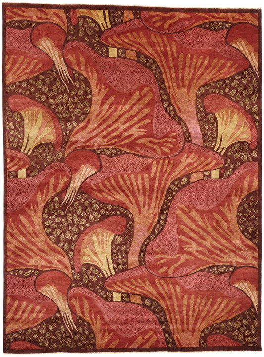 9 x 12 Modern Moser Mushroom Biophilic Rug 31091