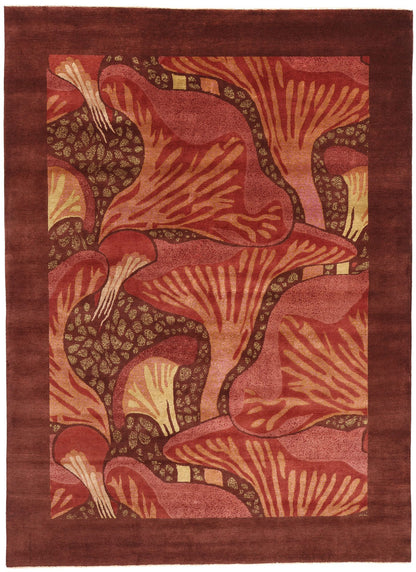 9 x 12 Modern Moser Mushroom Biophilic Rug 31092