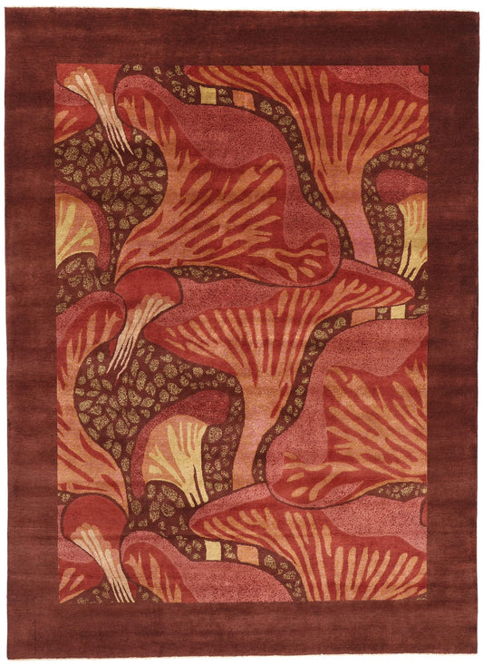 9 x 12 Modern Moser Mushroom Biophilic Rug 31092