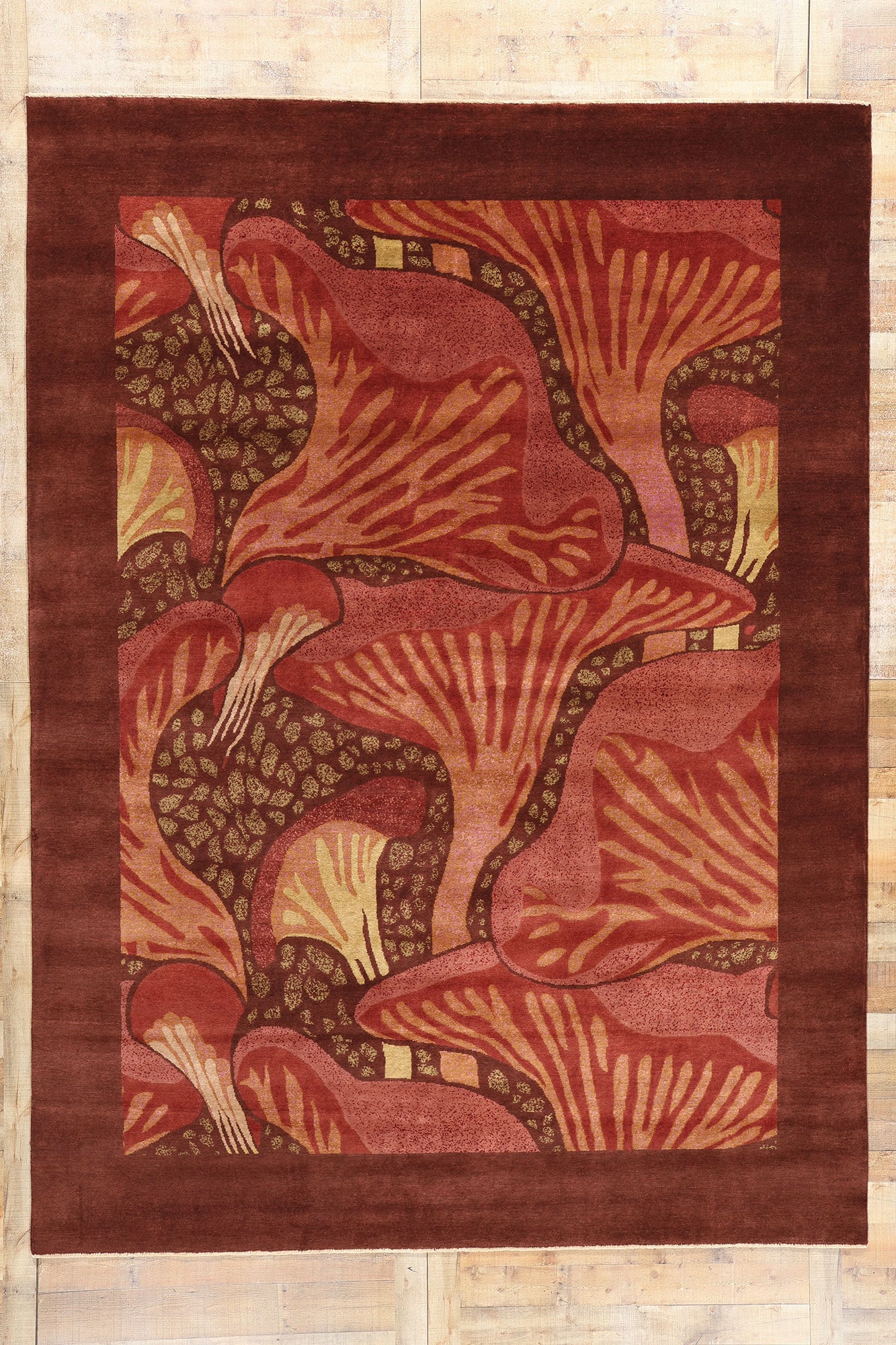 9 x 12 Modern Moser Mushroom Biophilic Rug 31092