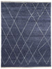 9 x 12 Modern Navy Blue Moroccan Rug 31263