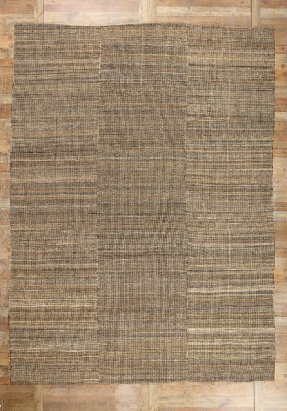 10 x 14 Modern Neutral Earth-Tone Kilim Rug 81101