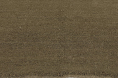 7 x 9 Solid Olive Green Modern Rug 30927