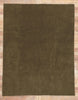 7 x 9 Solid Olive Green Modern Rug 30927